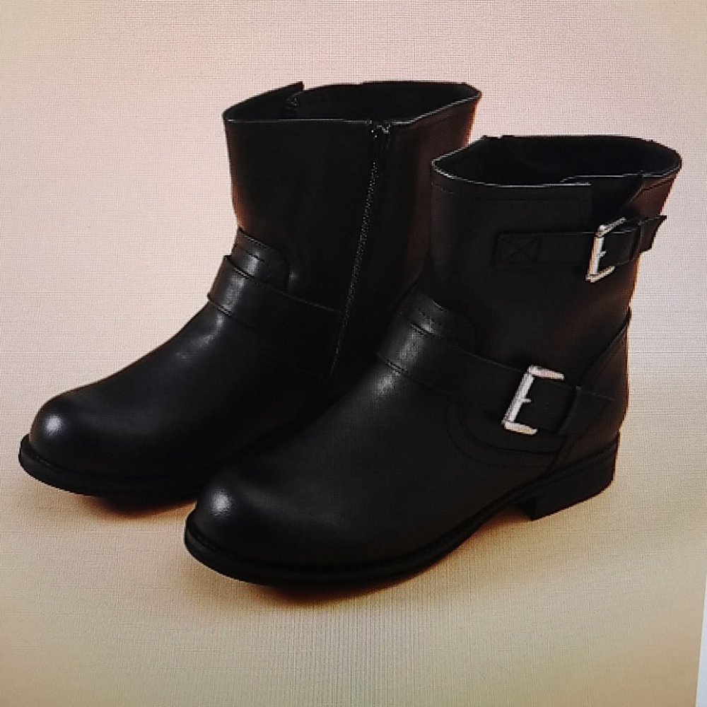 SOLD.  Lane Bryant faux leather Moto Boot - Picture 6 of 8
